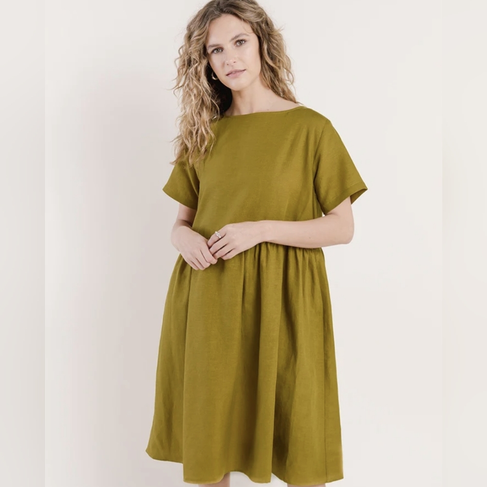 Tradlands Nico Linen Dress Size Small EUC